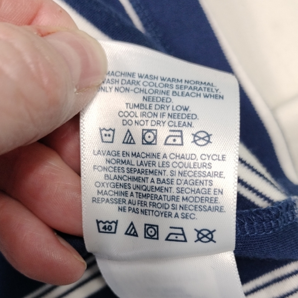 Lands' End Blue and White Striped Dress - Picture 6 of 10